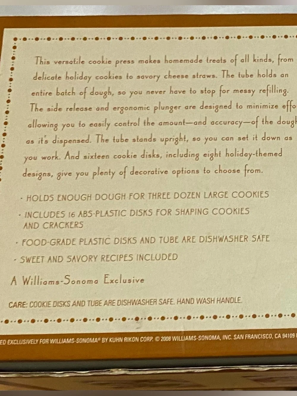 Williams Sonoma estate sale
